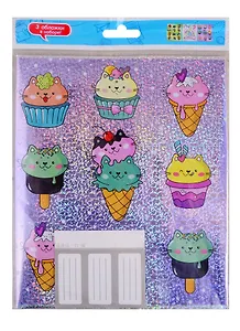 Обложки для тетрадей "Зверята", 3 штуки