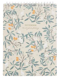 Блокнот А5 50л кл. "Romance", цапля, карт.обл., спираль, микротекстурирование, ламинация, тиснение золотой фольгой