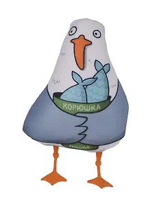 Подушка декоративная антистресс СПб Чайка с корюшкой (Ярошевская) (АН2025-13)