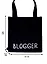 Сумка-шоппер Blogger черная, текстиль 40см.*32см. — 2837363 — 2