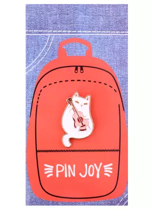 Значок Pin Joy Котик с гитарой (металл) (12-08599-925) — 2877823 — 1