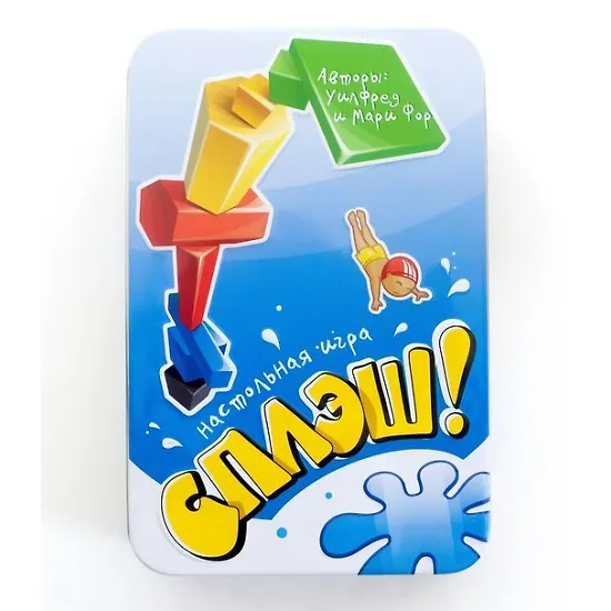 Настольная игра, Стиль Жизни, Сплэш (SPLASH), 30 деревянных блоков, 14 кристаллов для подсчета очков,инструкция 2549760 — 2