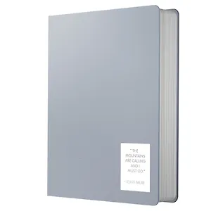 Записная книжка А6+ 136л кл. "NUANCES. Дымка" 7БЦ, иск.кожа, нашивка, скругл.углы, ляссе