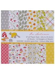 Набор бумаги для скрапбукинга, 15*15см, 24 листа, 12 дизайнов In Autumn (11-3) (11-22345-11-3)