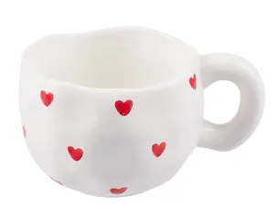 Кружка Сердечки (белая) (керамика) (300 мл) (12-8082-L1) 3070026