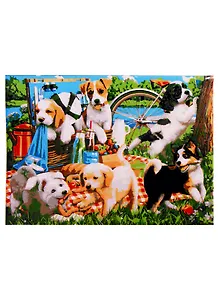 Набор д/творчества Рыжий кот Раскраска на картоне А3 (в коробке) (16цв.) Щенки на пикнике Р-3048