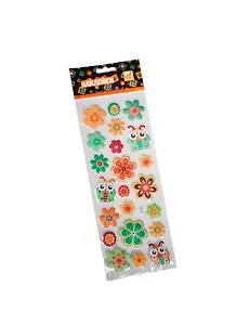 Набор для творчества ACTION! Fancy Наклейки объемные Цветочки и букашки 8,5*19,5см в асс.