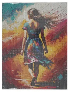 Алмазная мозаика (блестящая), с подрамником, с полным заполнением "Идущая вдаль", 30 х 40 см