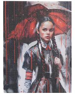 Алмазная мозаика (классическая) с подрамником, с полным заполнением "Красный дождь", 40 х 50 см