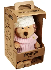 Мягкая игрушка Ежинка в шапке с розовым помпоном (20 см) (OS605/20А)