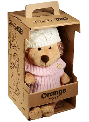 Мягкая игрушка Ежинка в шапке с розовым помпоном (20 см) (OS605/20А) 2563909