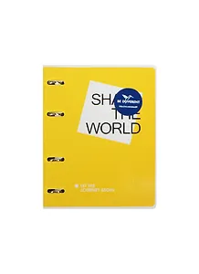 Тетрадь на кольцах в клетку InFolio, Shake желтый, 120 листов