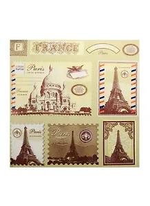 Салфетки бумажные Почтовые марки (1108245) (набор/20шт.) (Страна Карнавалия) (упаковка)