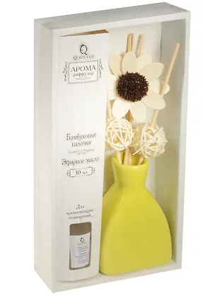 Подарочный набор диффузор с аромомаслом 30 мл Жасмин (23х12) (963477) 2553633