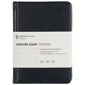 Недатированный ежедневник «Pristine», синий, 160 листов, А6