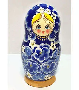 Сувенир, Матрешка "Гжель" пятикукольная МС-1875-10156