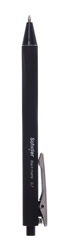 Гелевая ручка чёрная автоматическая 0,7 мм, Black matte, Schiller 3049577 — 3