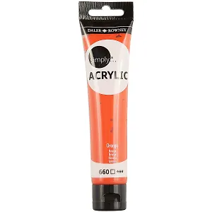 Акриловая краска «Simply», оранжевая, 75 мл