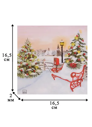 Салфетки для декупажа Зимой в парке 2шт. 2616928