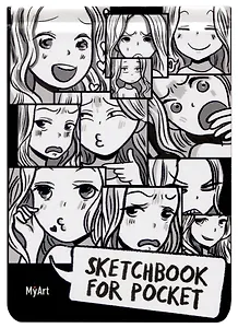 Скетчбук А6 48л "Sketchbook for Pocket. Комикс аниме" белый офсет, резинка, тв.обложка