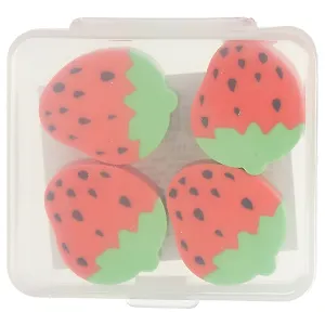 Ластики &quot;Дольки&quot; в пластиковой коробочке, 4 штуки