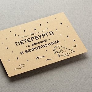 Открытка, одинарная, Из Петербурга с апатией