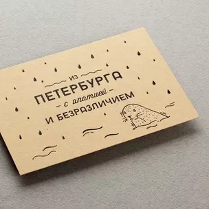 Открытка, одинарная, Из Петербурга с апатией — 319031 — 1