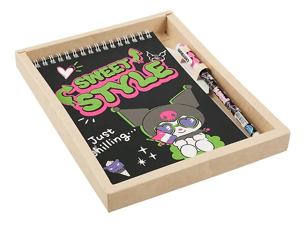 Блокнот Kuromi-2 с ручкой шариковой, А5, 60 листов 3037789 — 2