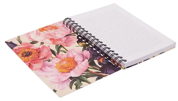 Записная книжка «Blossom» А6, 80 листов в клетку, розовый, спираль 3077245 — 4