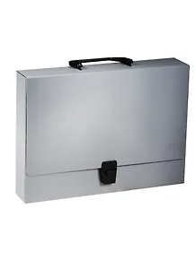 Портфель А4 пластик 1,0мм, серый, Hatber