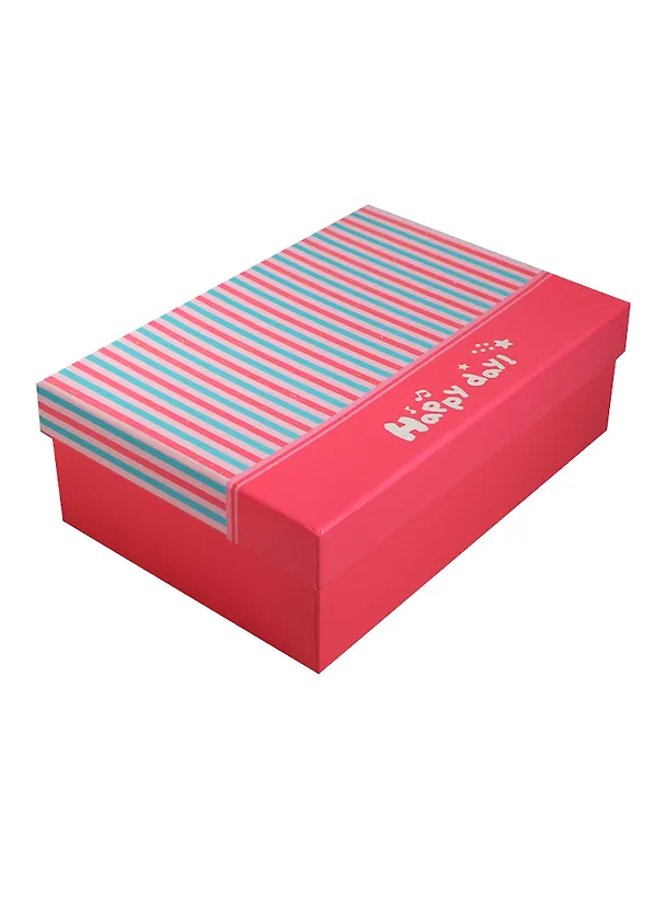 Коробка подарочная 24*17*8см, "Happy day", полоска, розовая, картон, Хансибэг 232827 — 1