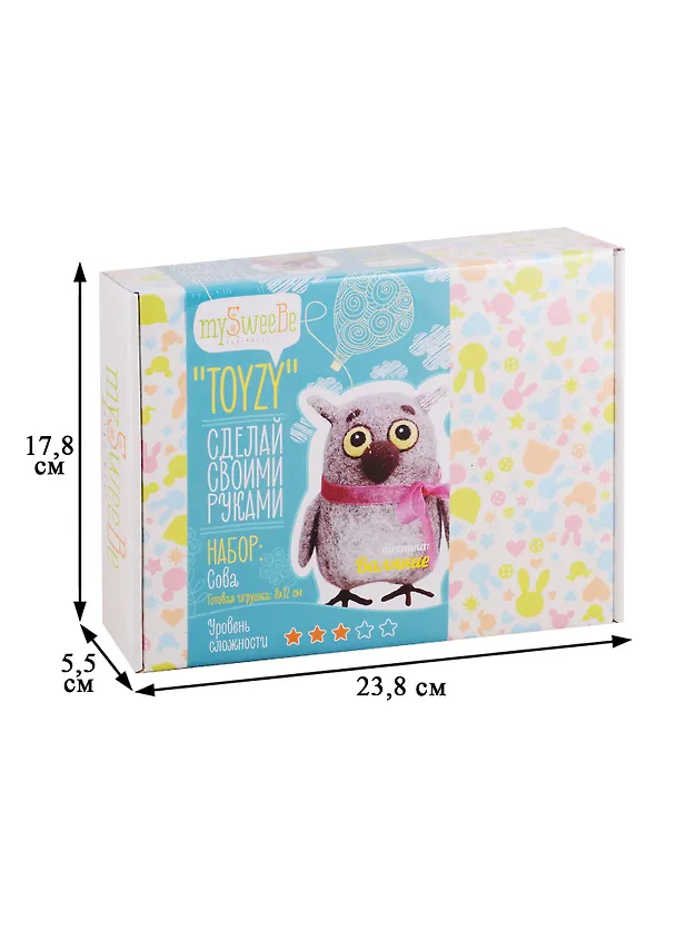 Набор для творчества TOYZY Техника валяние Сова 2779140 — 2