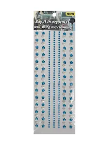 Стразы -бусины большие (1461-4F) (голуб. бусины и цветочки/бел. жемчуг)