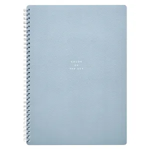 Тетрадь А4 96л кл. "Block", голубой, карт.обл., спираль, микротекстурирование, ламинация