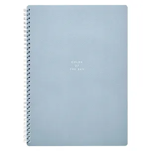 Тетрадь А4 96л кл. "Block", голубой, карт.обл., спираль, микротекстурирование, ламинация 3077585