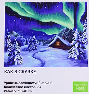 Картина по номерам Как в сказке (N035) (30х40 см) (24цв.) (коробка) (Art idea)