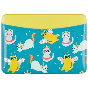 Чехол для карточек горизонтальный Коты с крыльями (ДКГ2021-47)