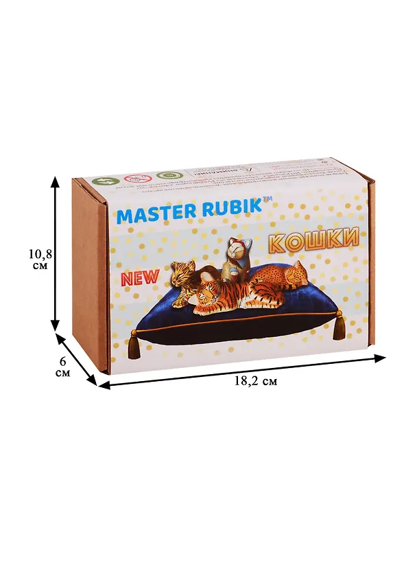 Гипсовые фигурки для творчества МАСТЕР РУБИК, MASTER RUBIK Кошки (4+1 в подарок) 2757721 — 2