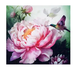 Набор для творчества. Алмазная мозаика с частичной выкладкой на подрамнике "Розовый цветок", 30 х 30 см