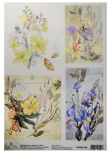 Декупажная карта Васильки 21*30см