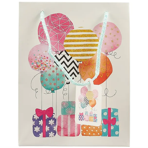Пакет А5 23*18*10 "Bright birthday" нейтр., бум.мат.ламинат, ассорти 251078 — 5