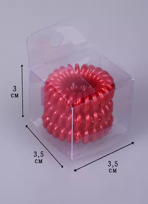 Резинка-браслет для волос красная 3шт в блистере 12-03091-С8 — 2555049 — 1