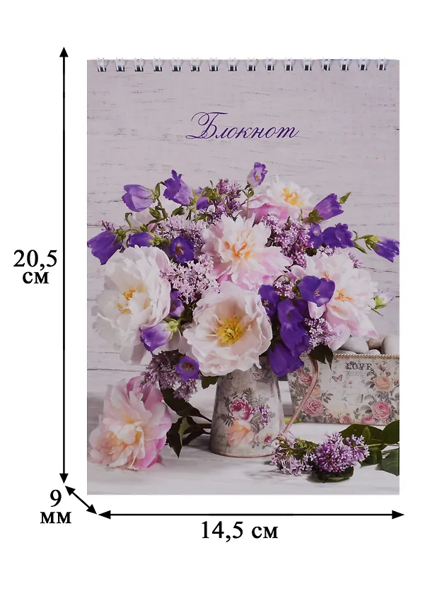 Блокнот А5 "Цветы", 60 листов, клетка 246629 — 2