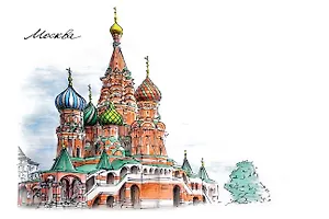 Открытка «Москва. Собор Василия Блаженного»