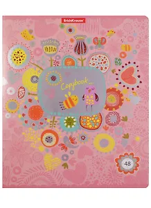 Тетрадь в клетку Erich Krause, "Птичка-невеличка", 48 листов, в ассортименте