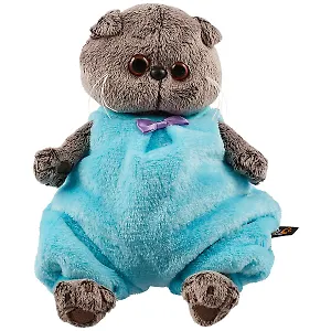 Мягкая игрушка Басик в объемном комбинезоне (19 см)