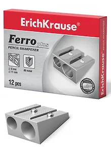 Точилка 2отв. "Ferro Plus" металл., ErichKrause