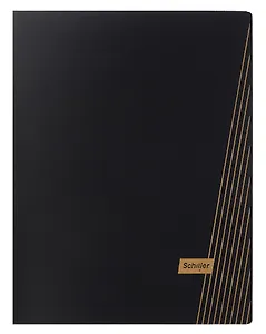 Папка 2 кольца А4 "Line" черная, Schiller