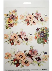 Декупажная карта Анютины глазки 2 (А4) (пл. 40г/м2) (Karal871) (упаковка)