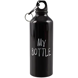 Бутылка с карабином "My Bottle", черная, 500 мл